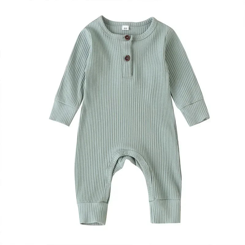 Rib Cotton Romper