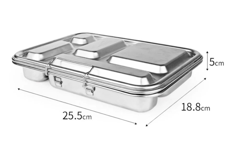 5 Compartment Stainless Steel Bento