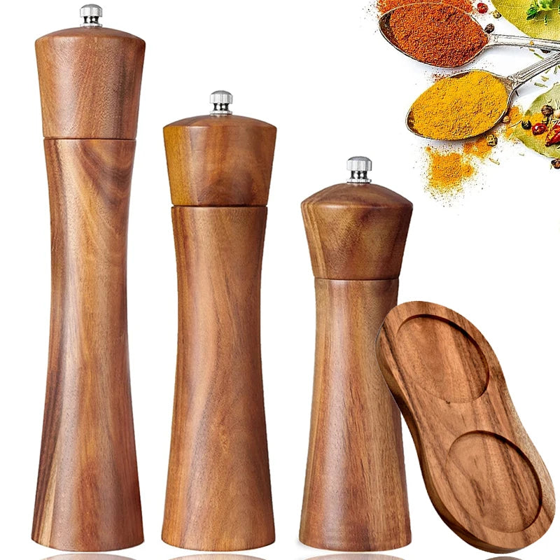 Acacia Wood Spice Grinders