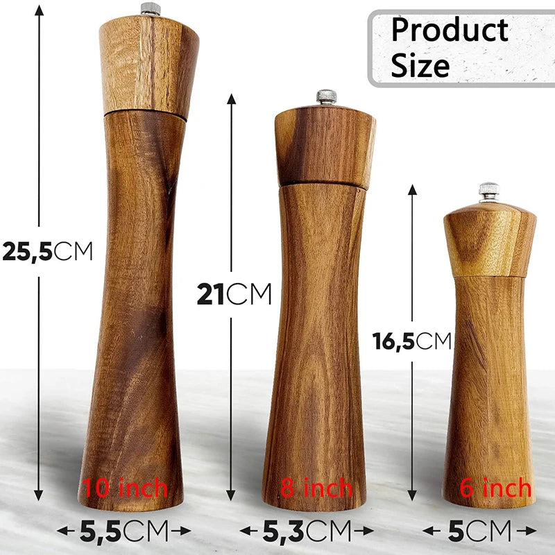 Acacia Wood Spice Grinders