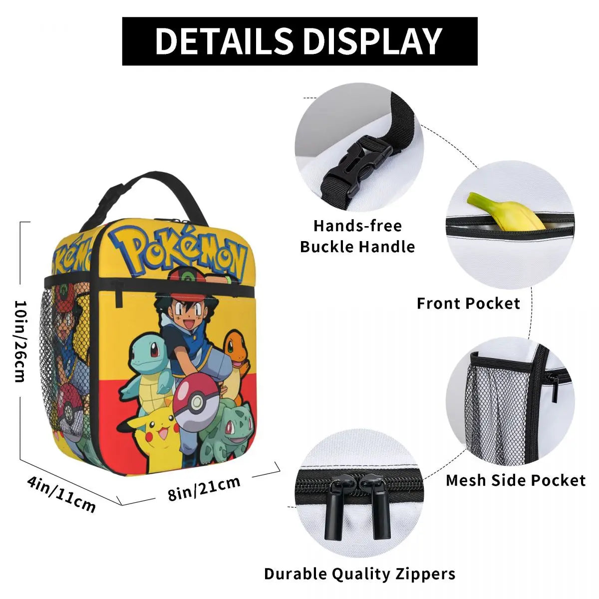 Insulated Pokemon Lunch Bag