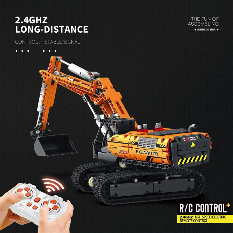 Remote Controlled Excavator Building Set