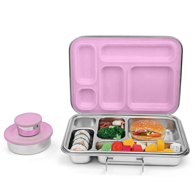 5 Compartment Stainless Steel Bento