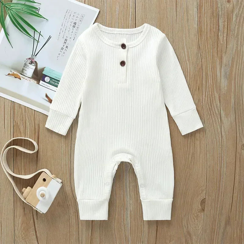 Rib Cotton Romper