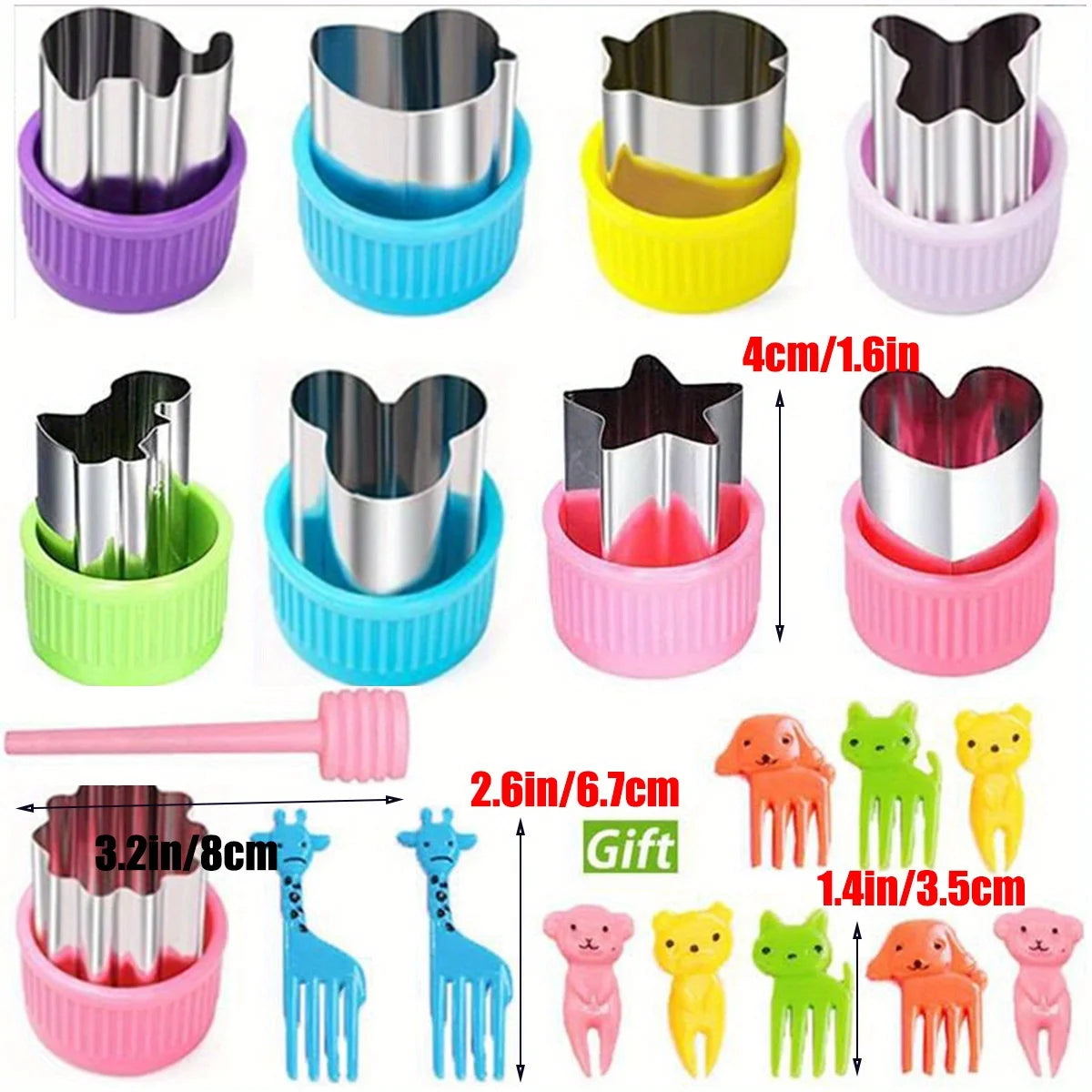 Bento Cutters & Forks 20pcs