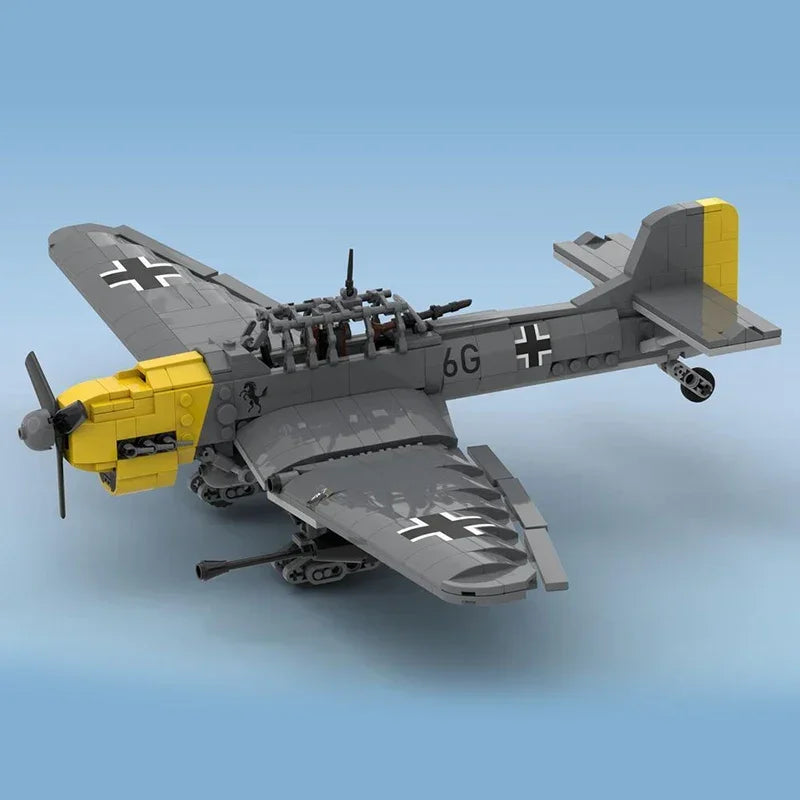 Building Bricks Military Model Ju 87 Stuka Fighter Jet