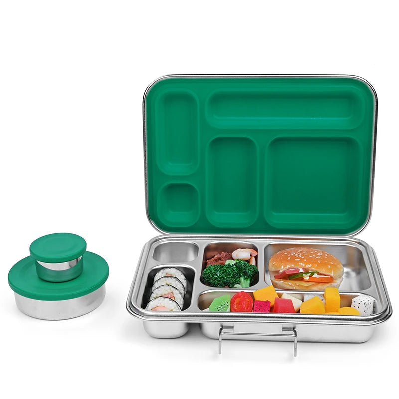 5 Compartment Stainless Steel Bento