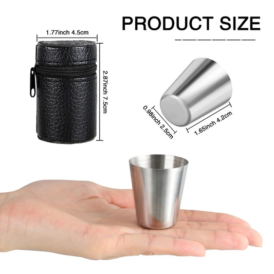 Mini Travel Stainless Steel Cup Set