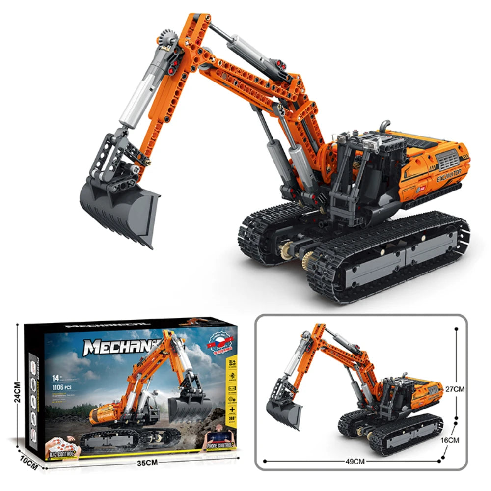 Remote Controlled Excavator Building Set