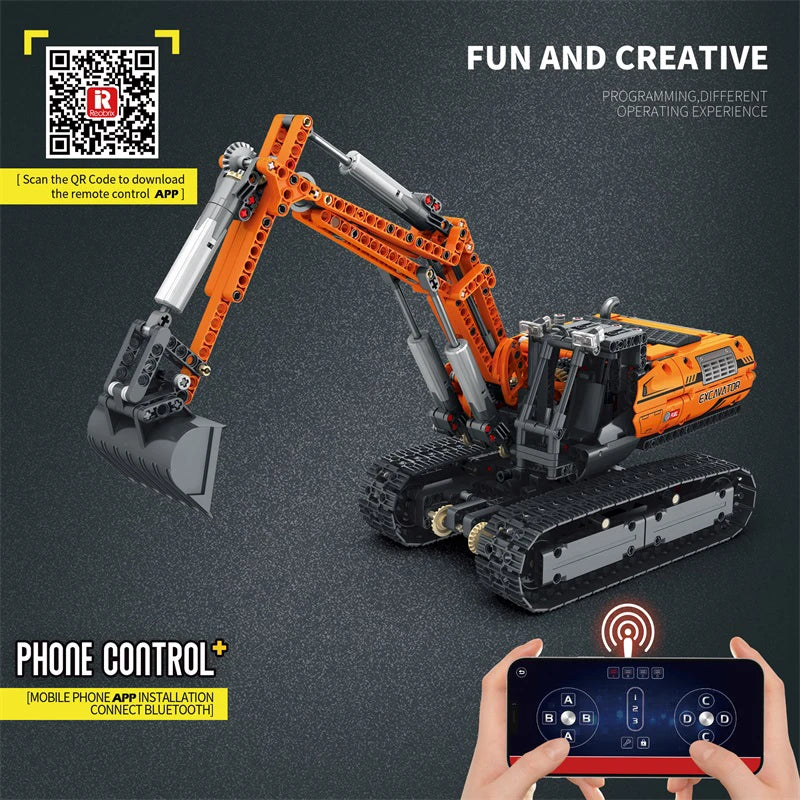 Remote Controlled Excavator Building Set