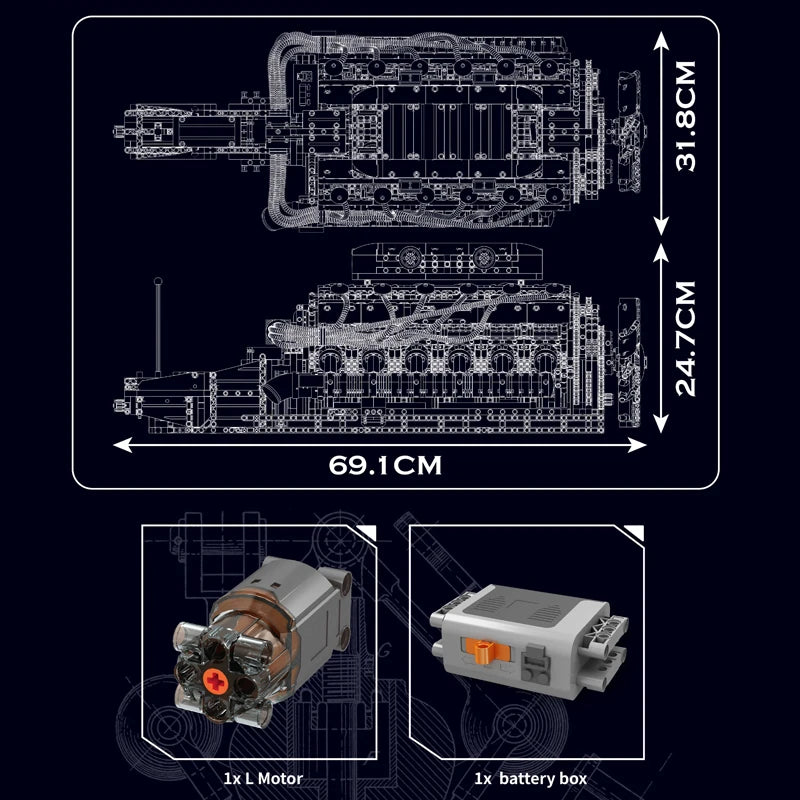 Technic Auto V12 Engine Model