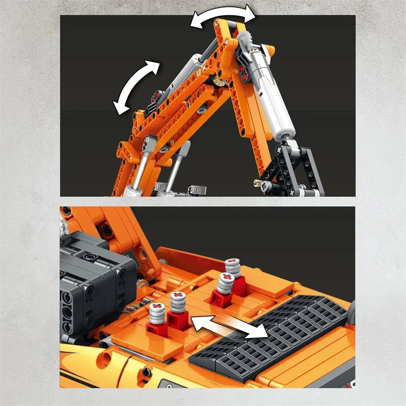 Remote Controlled Excavator Building Set