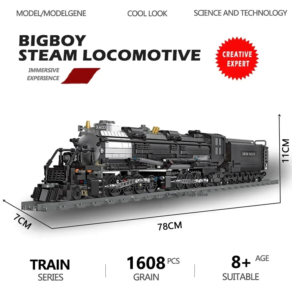 Buildings Blocks Big Boy Steam Locomotive