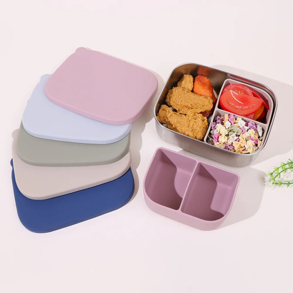 Silicone Lid Stainless Steel Bento