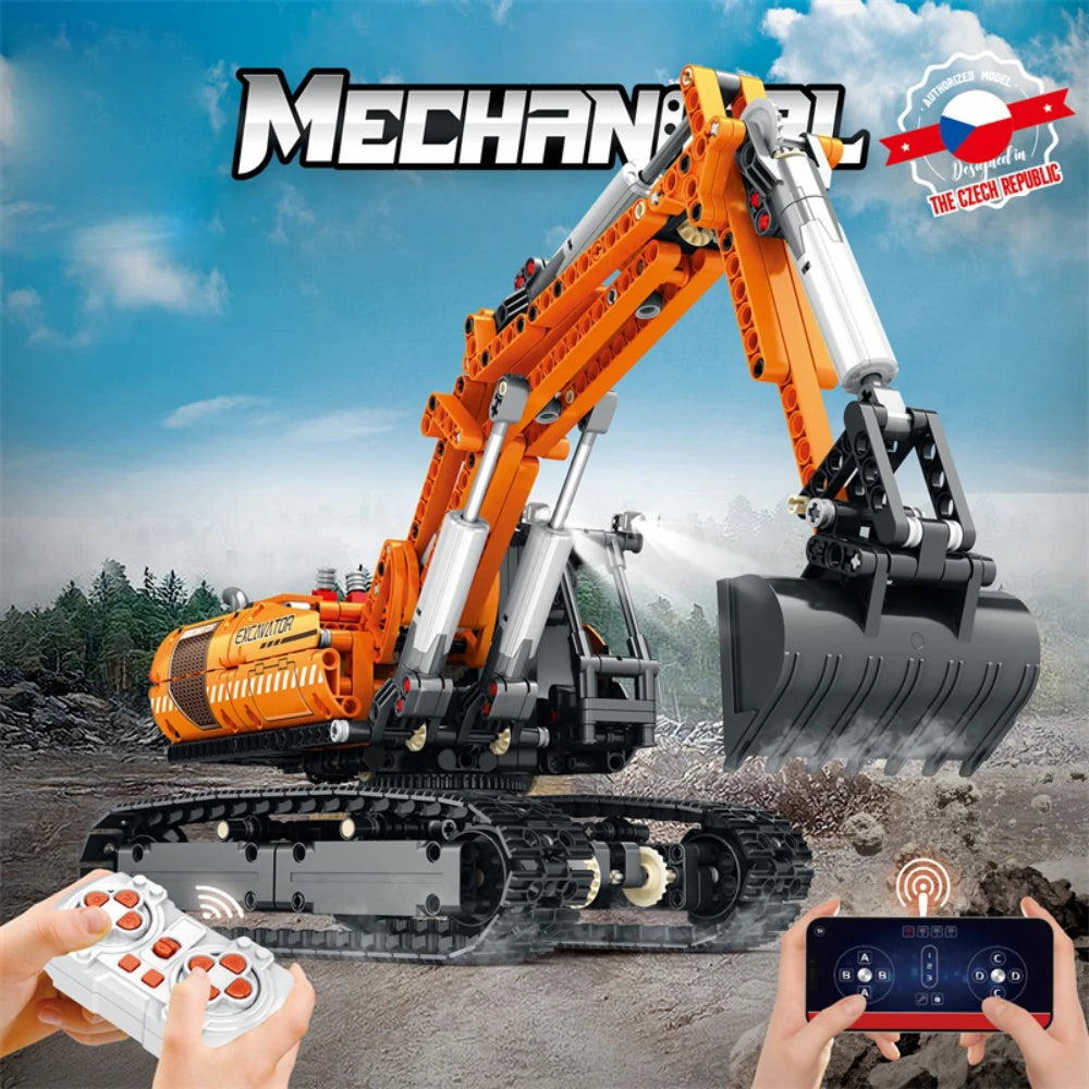 Remote Controlled Excavator Building Set